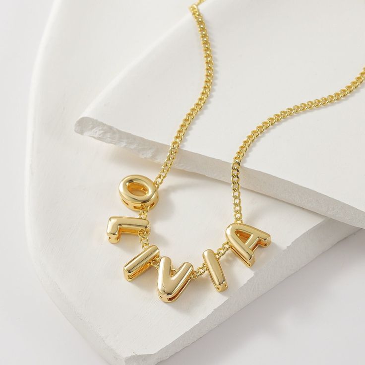 Cos & Coon™ Bubble Name Necklace